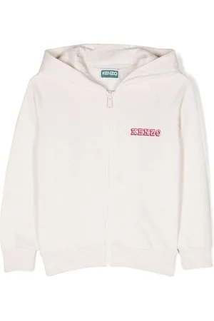 Kenzo Logo-print zipped cotton cardigan
