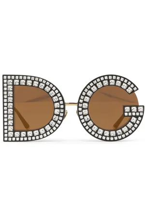 Dolce & Gabbana DG Glitter round-frame sunglasses
