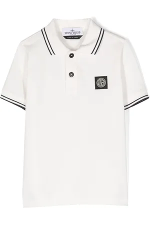 Stone Island Compass-motif cotton polo shirt