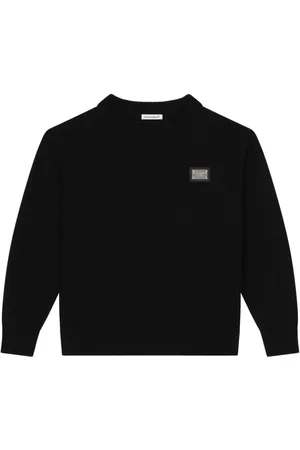 Dolce & Gabbana Logo-plaque virgin-wool sweatshirt