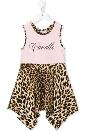 Roberto Cavalli Leopard-print asymmetric dress