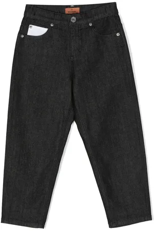 Missoni Logo-embroidered mid-rise tapered-leg jeans