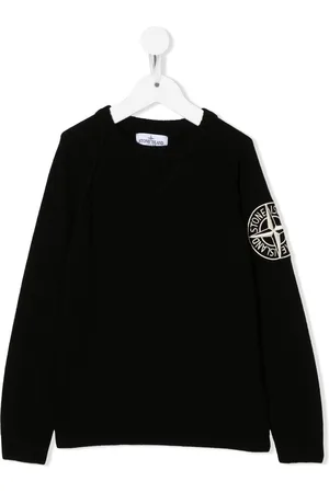 Stone Island Logo-embroidered knitted jumper