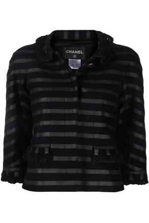 CHANEL 2009 peter pan collar striped jacket