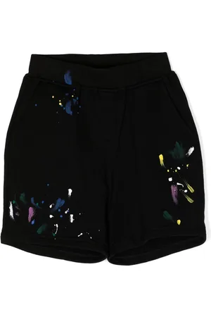 MOSTLY HEARD RARELY SEEN Louis paint-splatter track shorts