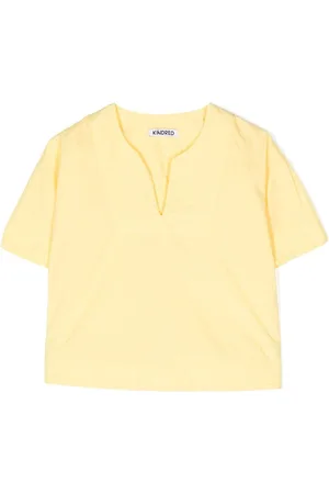 Kindred Split-neck short-sleeve blouse