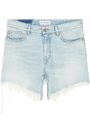 Balenciaga Cut-up denim mini skirt