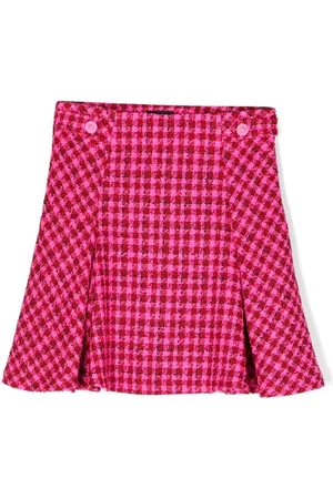 VERSACE Tweed check skirt