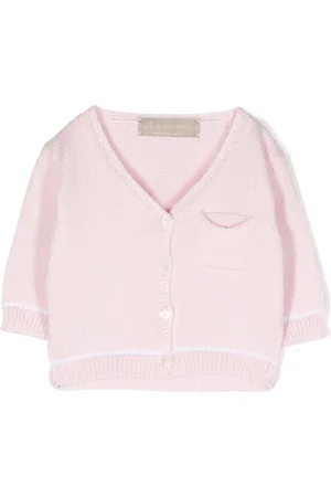 LA STUPENDERIA V-neck knitted long-sleeve cardigan