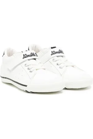 Miki House Embroidered touch-strap sneakers