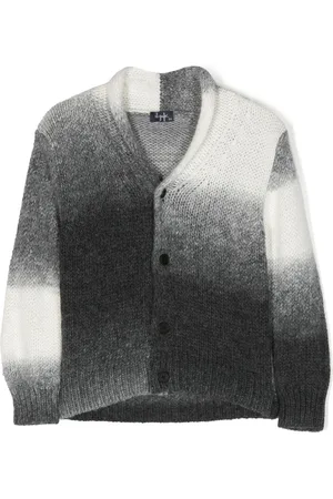 Il gufo Gradient-effect intarsia-knit cardigan