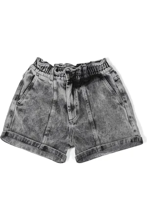 Le pandorine Acid-washed denim shorts
