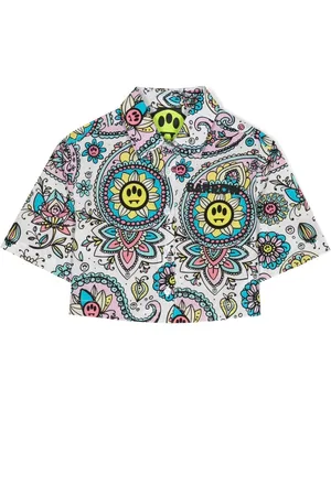 BARROW Graphic floral-print shirt