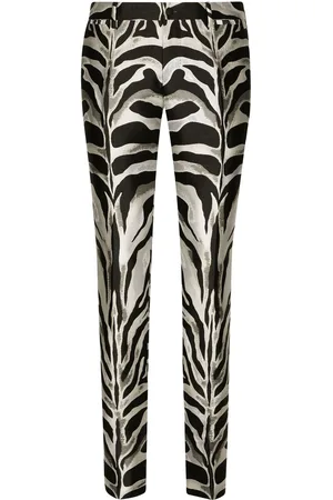 Dolce & Gabbana Zebra-print lamé jacquard trousers