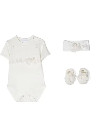 La Perla Ruffled-detail short-sleeved romper