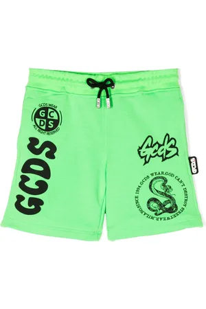 GCDS Logo-print track shorts