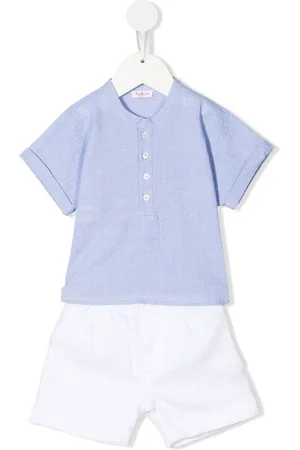 Il gufo Colour-block cotton short set