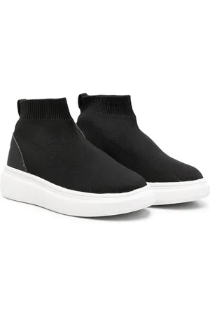 DOUUOD KIDS Woven slip-on sneaker boots