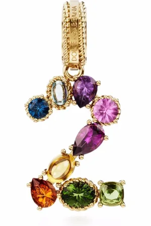 Dolce & Gabbana 18kt yellow number 2 gemstone pendant