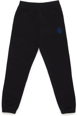 MARCELO BURLON Logo-embroidered cotton track trousers