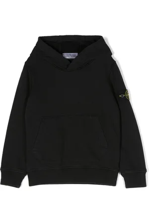 Stone Island Compass-patch cotton hoodie
