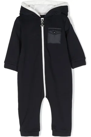 Moncler Logo-patch zipped hoodie romper