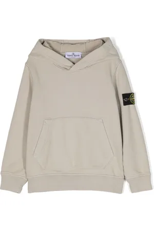 Stone Island Compass-patch cotton hoodie