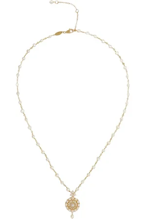 Dolce & Gabbana 18kt yellow pearl rosette pendant necklace