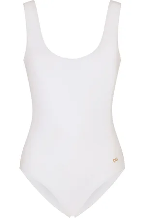 Dolce & Gabbana Logo-tag scoop-back swimsuit