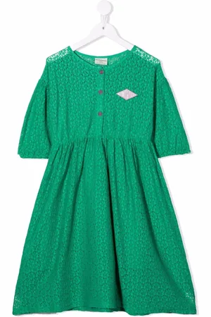 The Campamento Floral-lace logo-patch dress