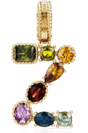 Dolce & Gabbana 18kt yellow Z letter gemstone pendant