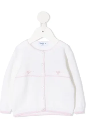 SIOLA Purl-knit embroidered cardigan