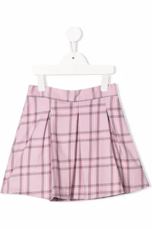 SIOLA Check-pattern flared skirt
