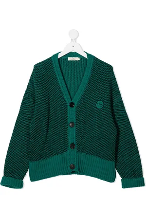 Le pandorine Embroidered logo cardigan