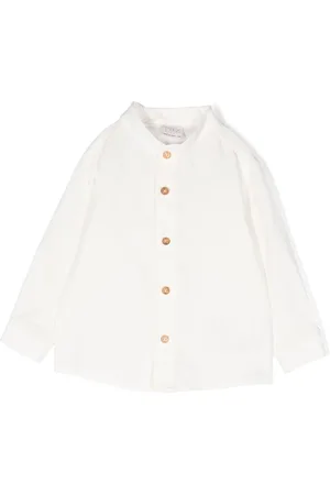 PAZ RODRIGUEZ Button-up collarless shirt