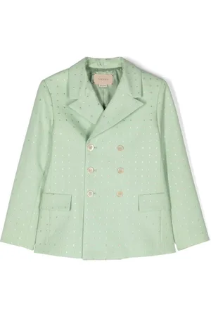 Gucci Logo-lettering double-breasted blazer