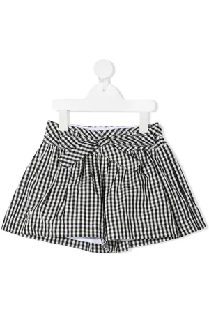 MONNALISA Check-print tie-waist shorts