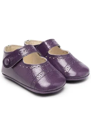 PèPè Cut-out leather crib shoes