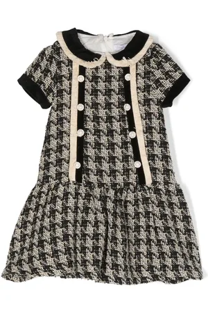 PATACHOU Houndstooth tweed dress