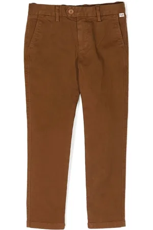 Il gufo Logo-patch straight-leg trousers