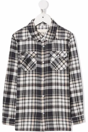 DOUUOD KIDS Plaid-check print shirt