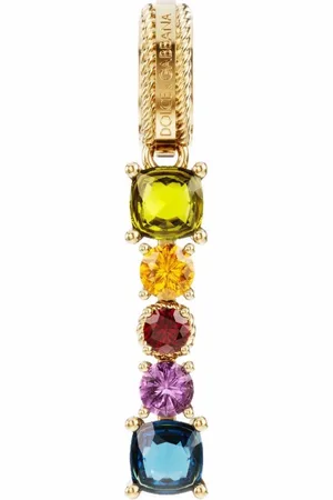 Dolce & Gabbana Rainbow Alphabet 18kt yellow multi-stone pendant