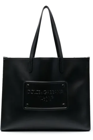 Dolce & Gabbana Logo-embossed leather tote bag