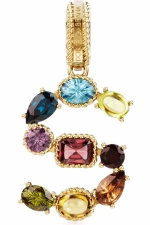 Dolce & Gabbana Rainbow Alphabet S 18kt yellow multi-stone pendant