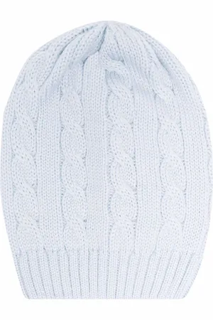 LITTLE BEAR Cable-knit virgin wool beanie