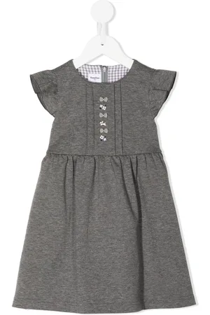 Familiar Embroidered-motif cap-sleeve dress