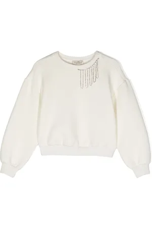 Twin-Set Chain-detail wide-neck sweatshirt