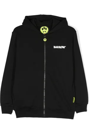 BARROW Logo-print zipped hoodie