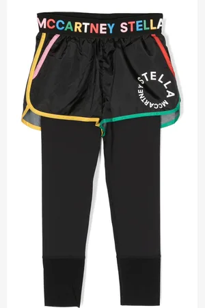 Stella McCartney Logo-print layered-design leggings