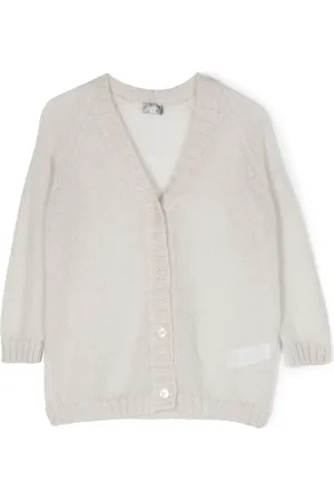 Il gufo V-neck buttoned cardigan